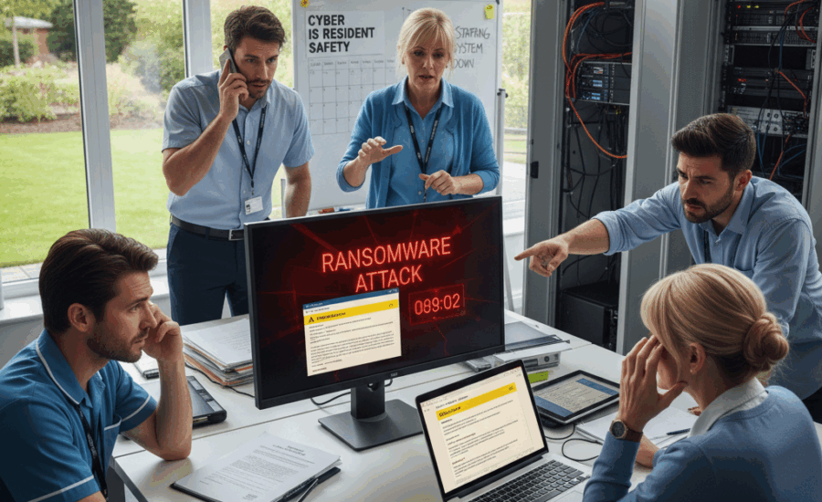 Cyber attack on care homes